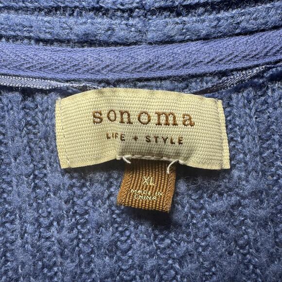 Sonoma women's blue open front cardigan sweater Size XL - Picture 4 of 5